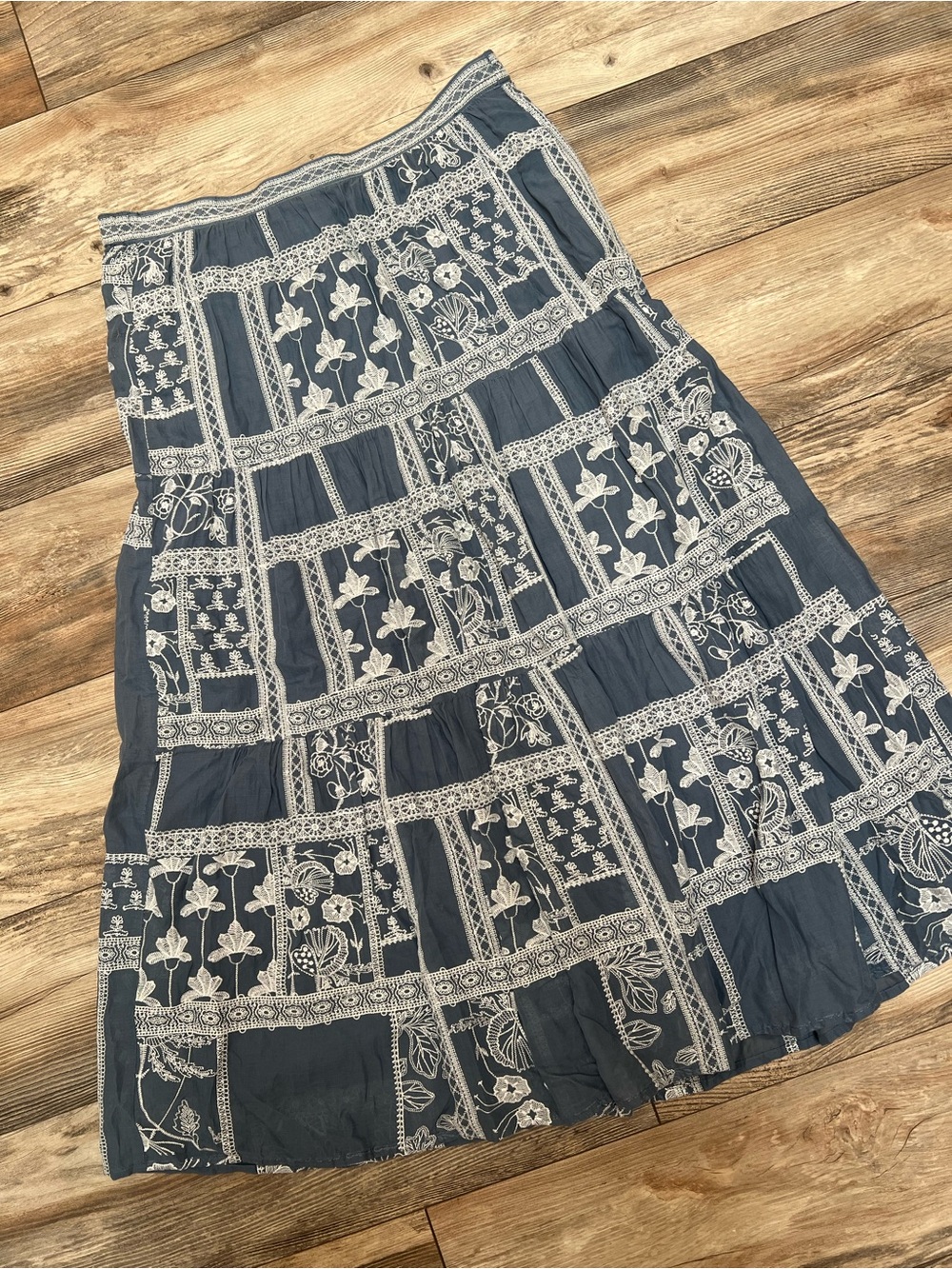 Maeve “Ariadne” Embroidered Maxi Skirt